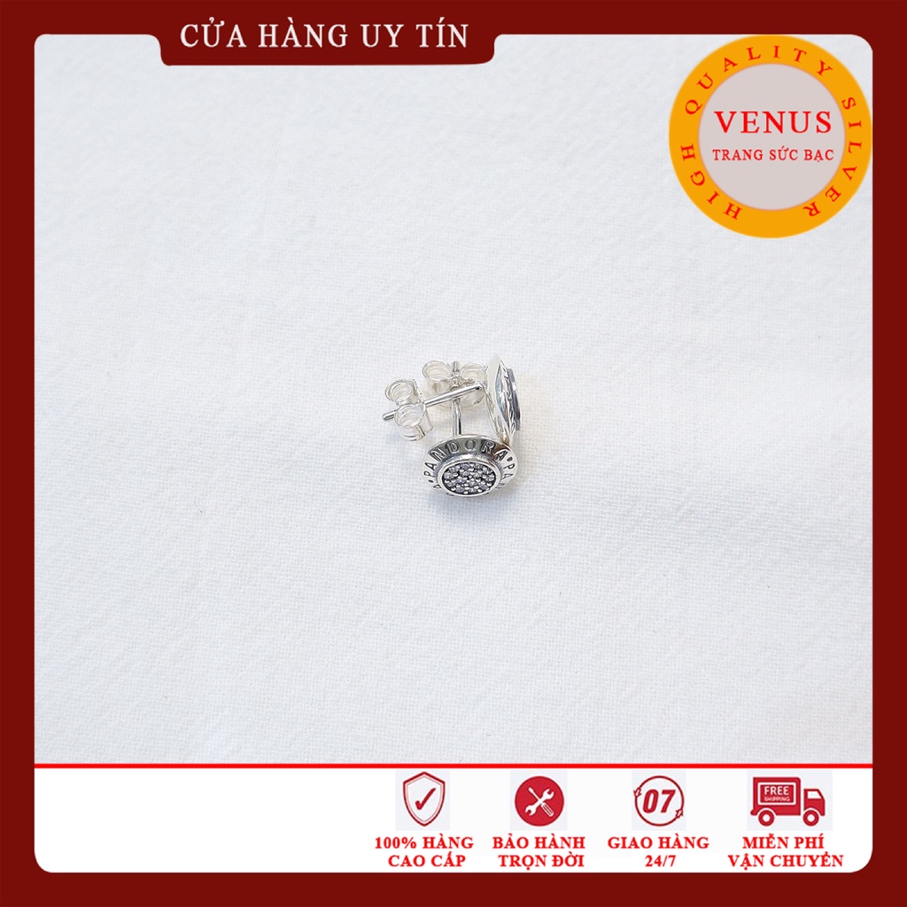 [Hàng cao cấp] Bông tai tròn Logo O- Trang sức bạc Venus