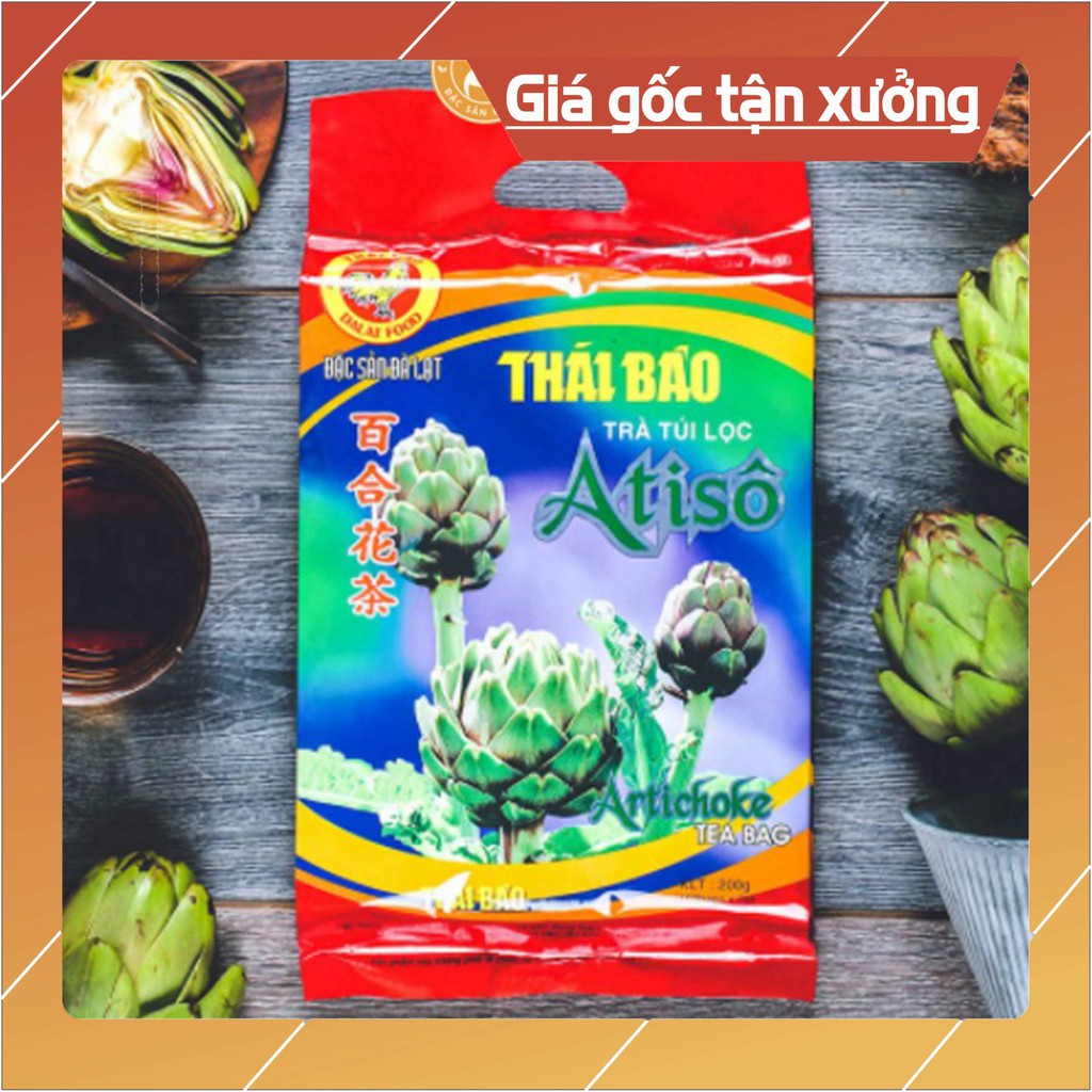 Trà atisô túi lọc Thái Bảo Được chế biến từ nguyên liệu tự nhiên, hương vị thơm ngon.