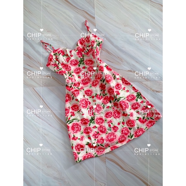 VÁY ÔM BODY NHÚN NGỰC ZARA XUẤT DƯ XỊN HOẠ TIẾT HOA XINH XẮN