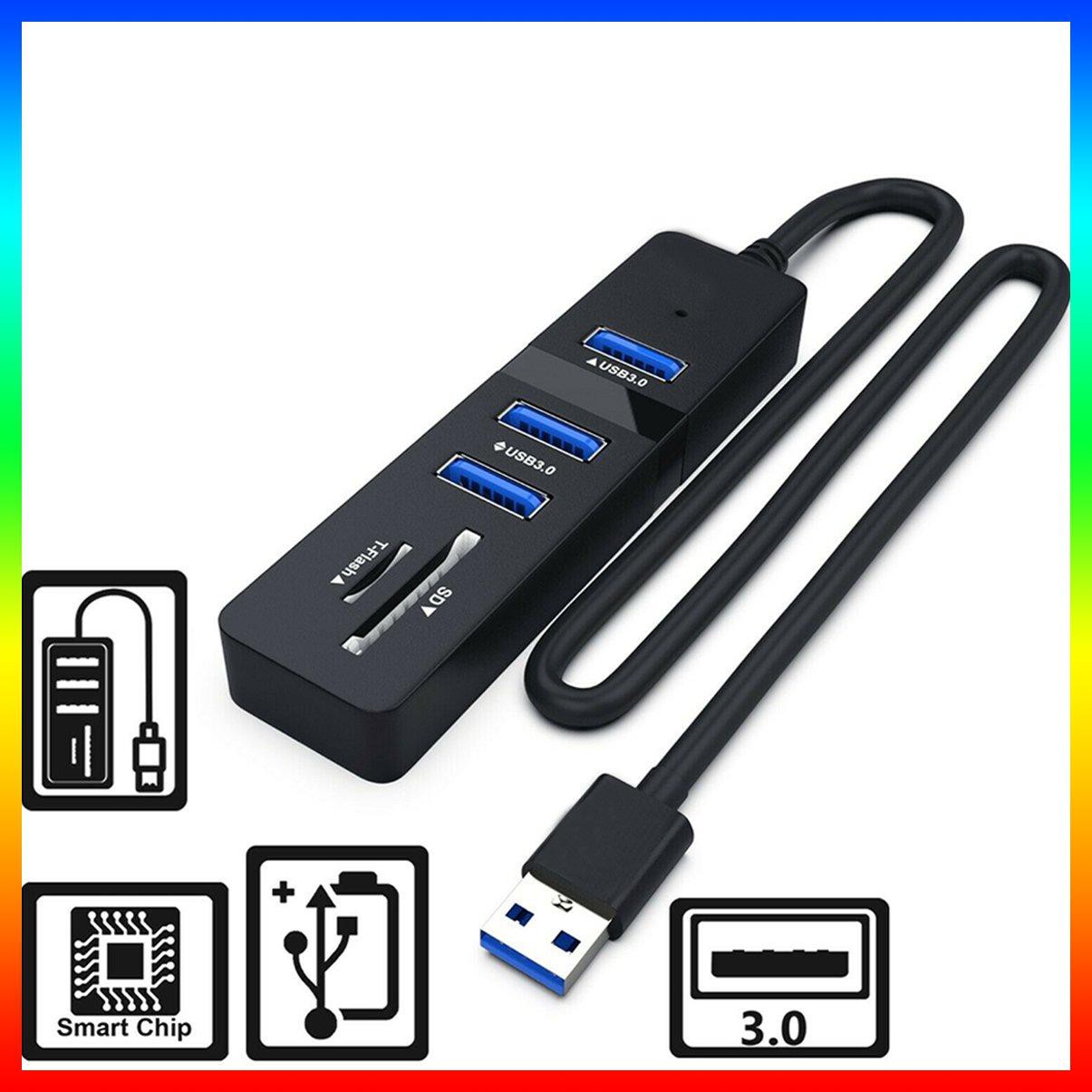 (top1) Hub Usb 3.0 Hub Usb 3 Cổng 2.0 Hub Tf Đọc Thẻ Nhớ Tf