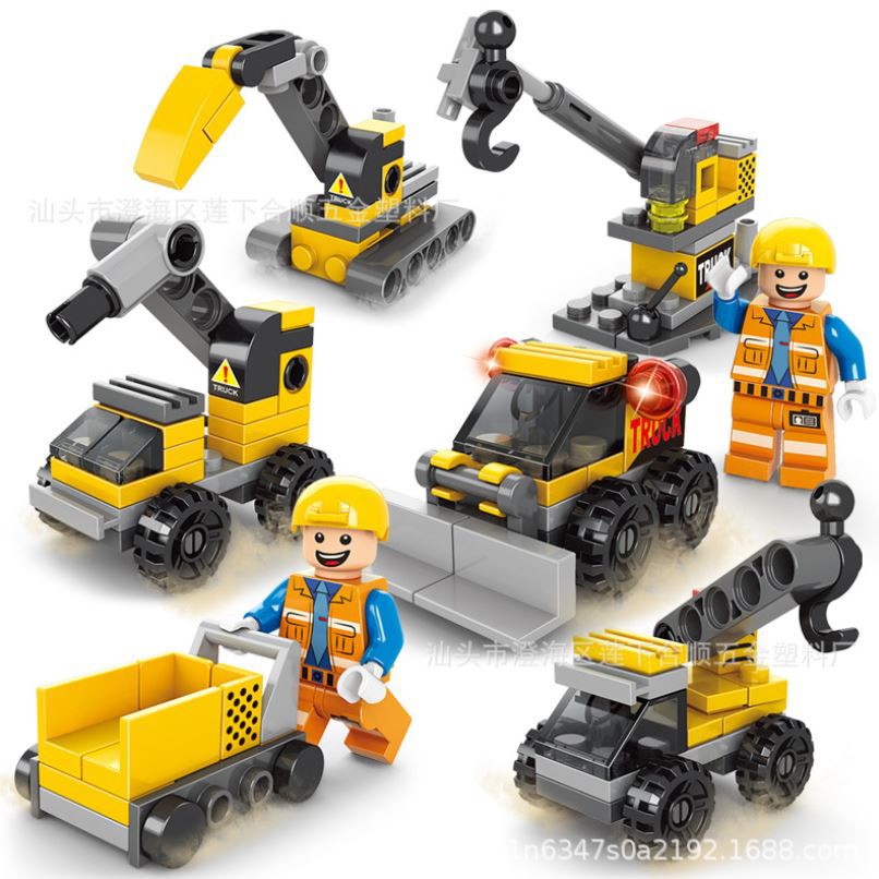 Xếp Hình lắp ráp Lego  các loại xe chuyên dụng 6 trong 1