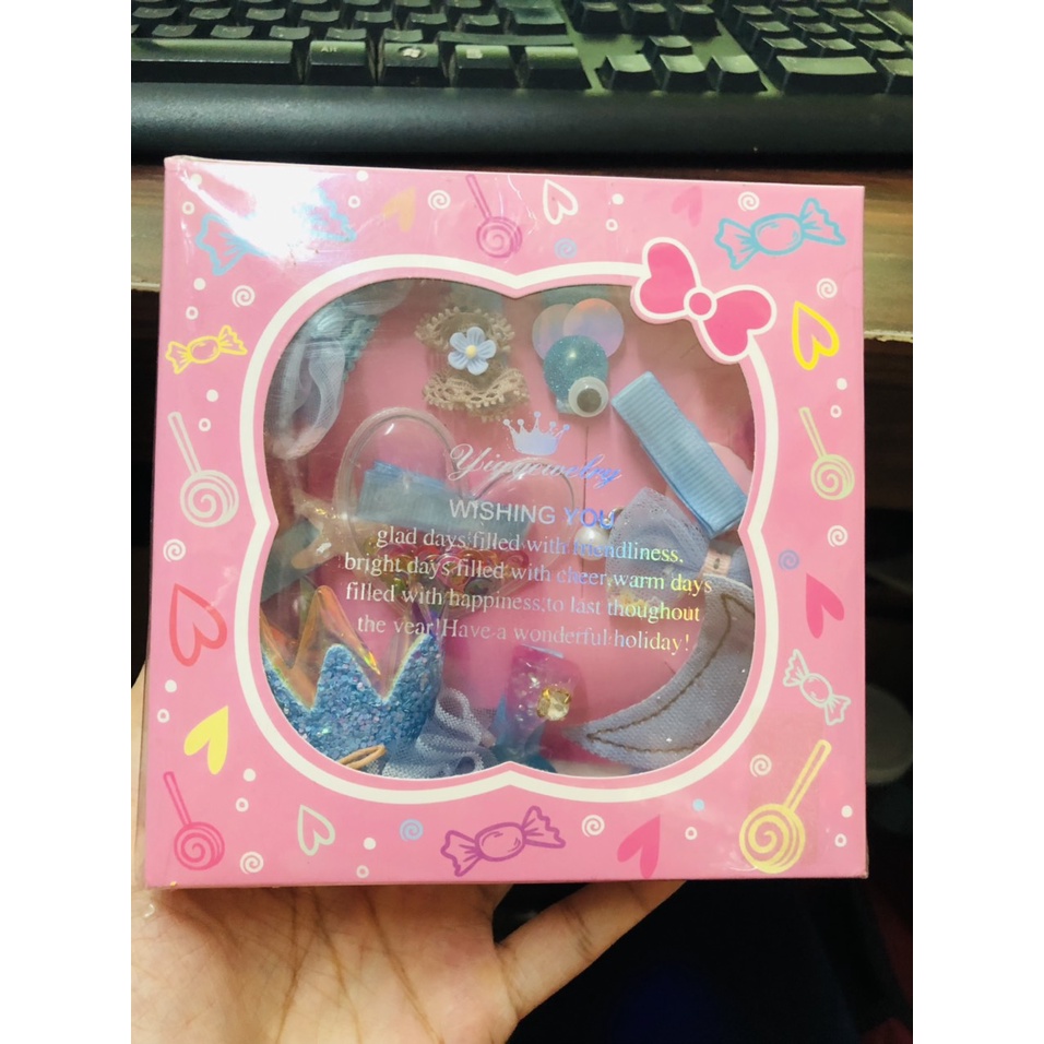 [Hàng mới về] Hộp Set Kẹp tóc cho bé gái nhiều Món Đáng yêu