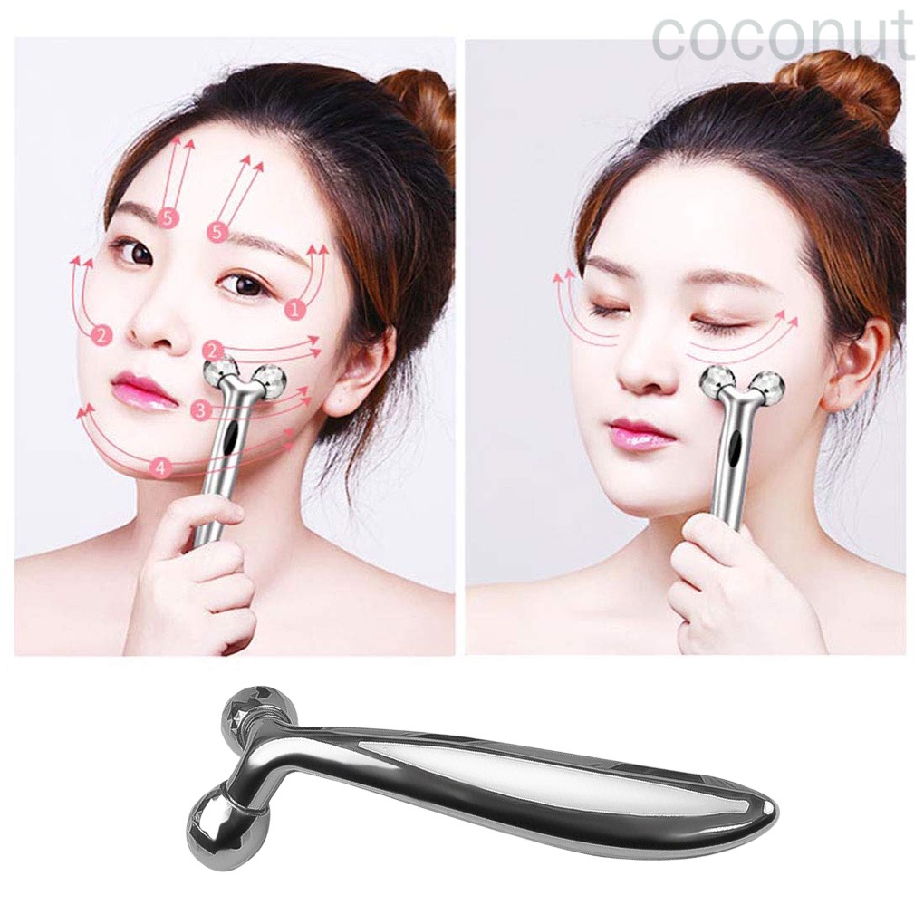 [Hàng mới về] Dụng cụ mát xa mặt nhỏ gọn 3D xoay 360 độ giúp nâng cơ giảm nếp nhăn tiện lợi