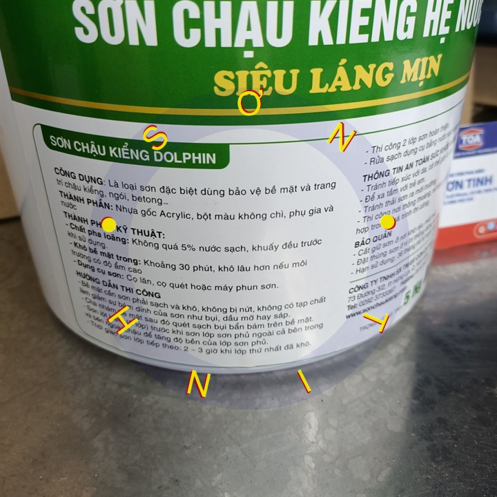 Sơn chậu cảnh , Chậu Kiểng Dolphin Hệ Nước Loại 5kg