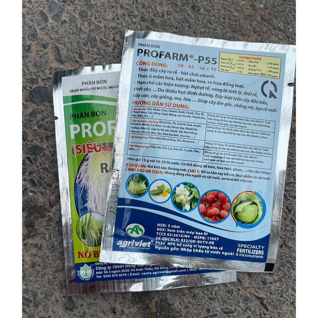 10 gói Siêu lân xanh Profarm P55 kích rễ cực nhanh siêu mạnh