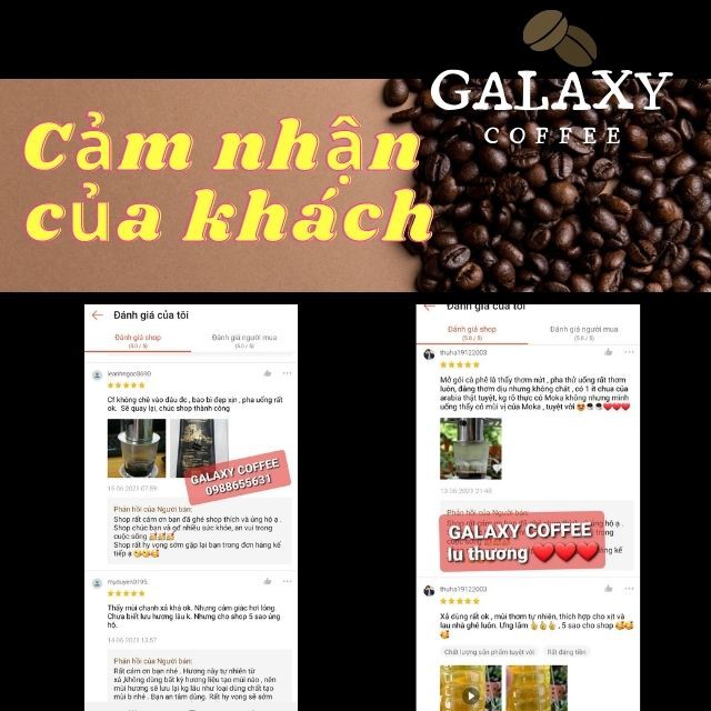Cà Phê Culi Galaxy Coffee Cafe Rang Xay Nguyên Chất Pha Phin Pha Máy, Gu Mạnh, Đắng Đậm Mạnh Thơm Nồng 2Gói 500gr