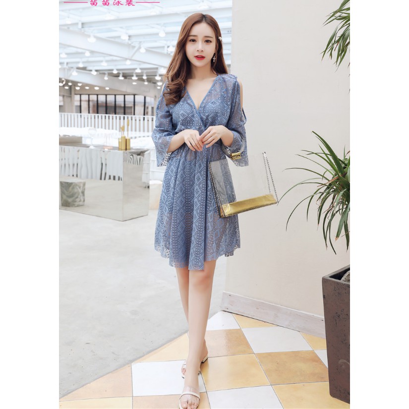 [XẢ KHO] Bộ đồ bơi bikini kèm áo choàng sexy 3 chi tiết | BigBuy360 - bigbuy360.vn