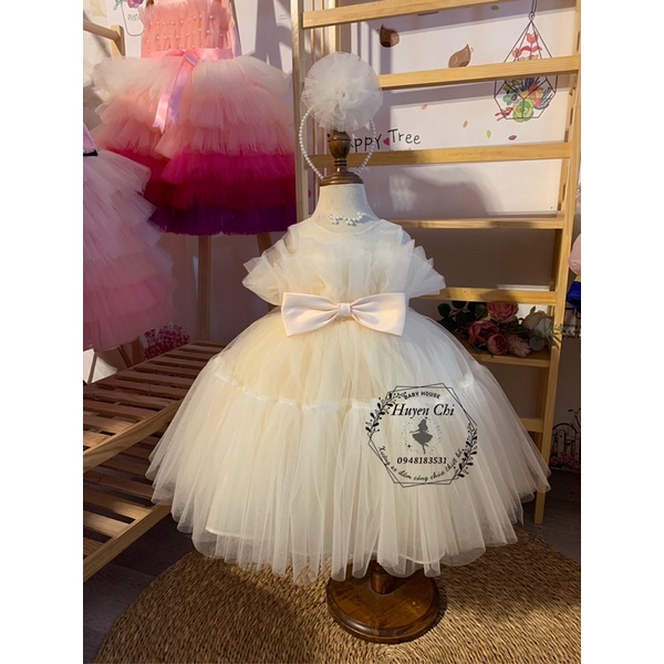 VÁY CÔNG CHÚA BÈO GẤU  NHIỀU LỚP💕💕💕 tặng kèm cài 💕💕💕