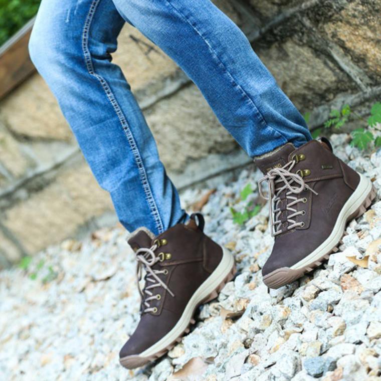 thanh lý dọn kho ( Chất lượng ) Giày bốt cổ thấp có lót bông kiểu dáng cá tính cho nam * new RT
