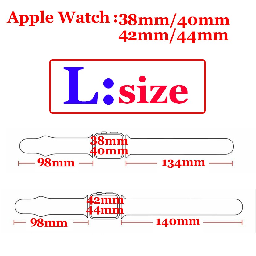 Dây đeo silicone thay thế cho Apple Watch 1/ 2/ 3/4/5/6/se 38mm/40mm/42mm/44mm