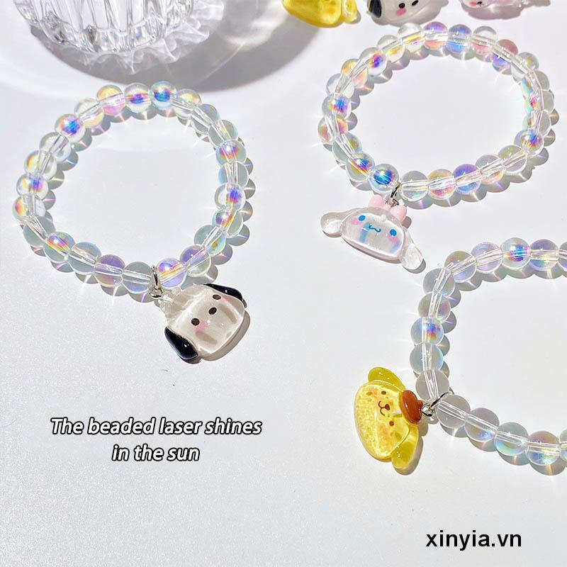 Dây Cột Tóc Đính Hạt Hình Chú Chó Cinnamoroll Hoạt Hình Ngọt Ngào Cho Bé Gái