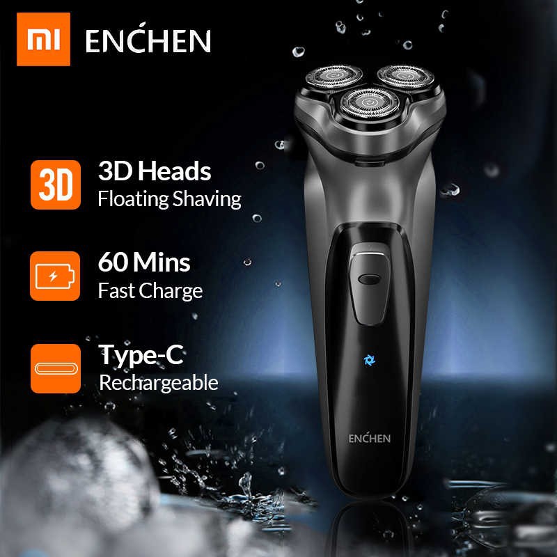 Máy cạo râu ⚡️ 𝐅𝐑𝐄𝐄 𝐒𝐇𝐈𝐏 ⚡️ Máy cạo râu Xiaomi Enchen BlackStone chính hãng pin sac đầu cắt 3D- BH 6 tháng