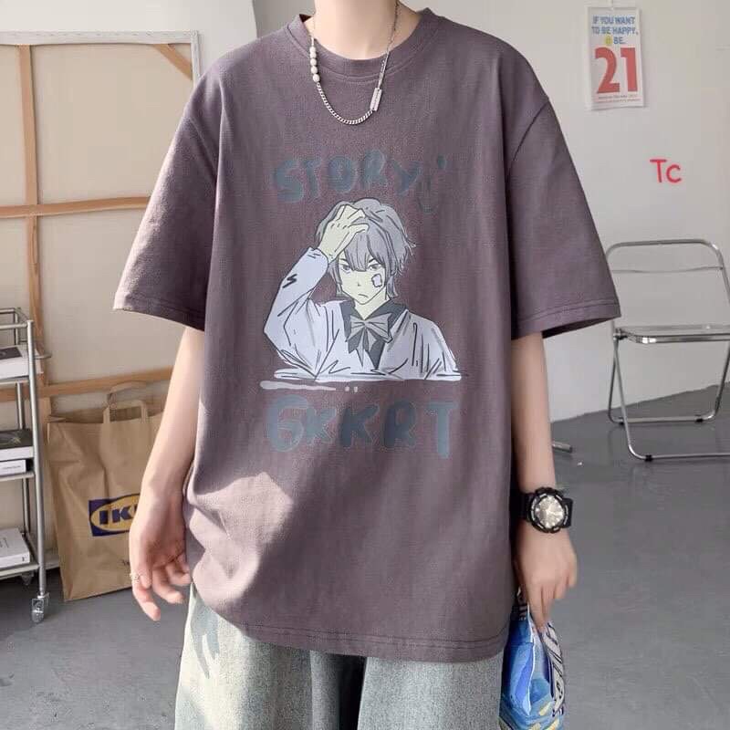 Áo thun tay lỡ ảnh chàng STORY TC12