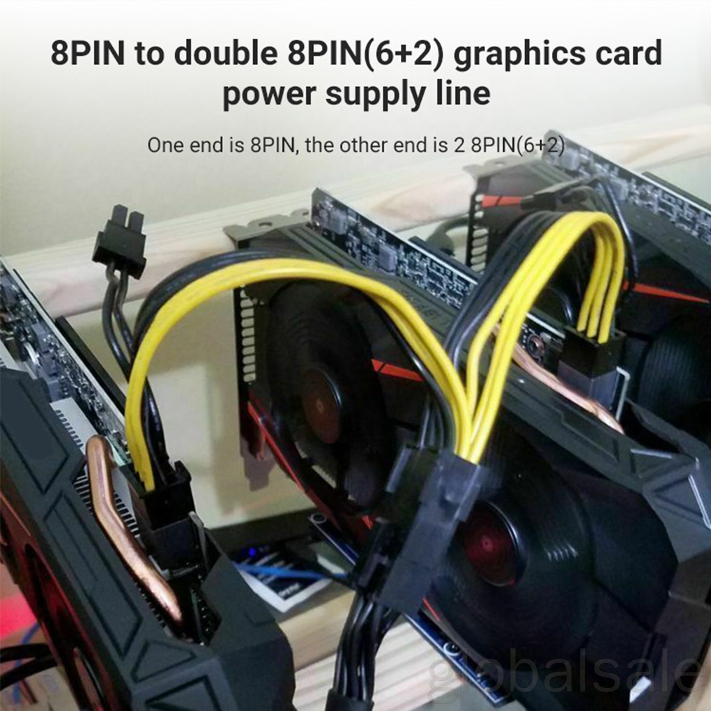Set 10 cáp chia nguồn GPU CPU 8 chấu chất lượng cao