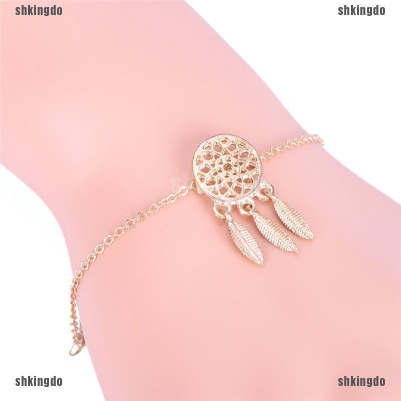 Vòng tay mặt phong cách Dreamcatcher phối tua rua thời trang