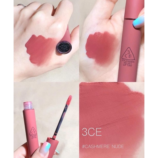 Son 3CE Velvet Lip Tint Màu Cashmere Nude - Hồng Cánh Hoa