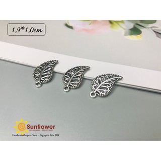 Set 2 lá bạc cổ nhỏ