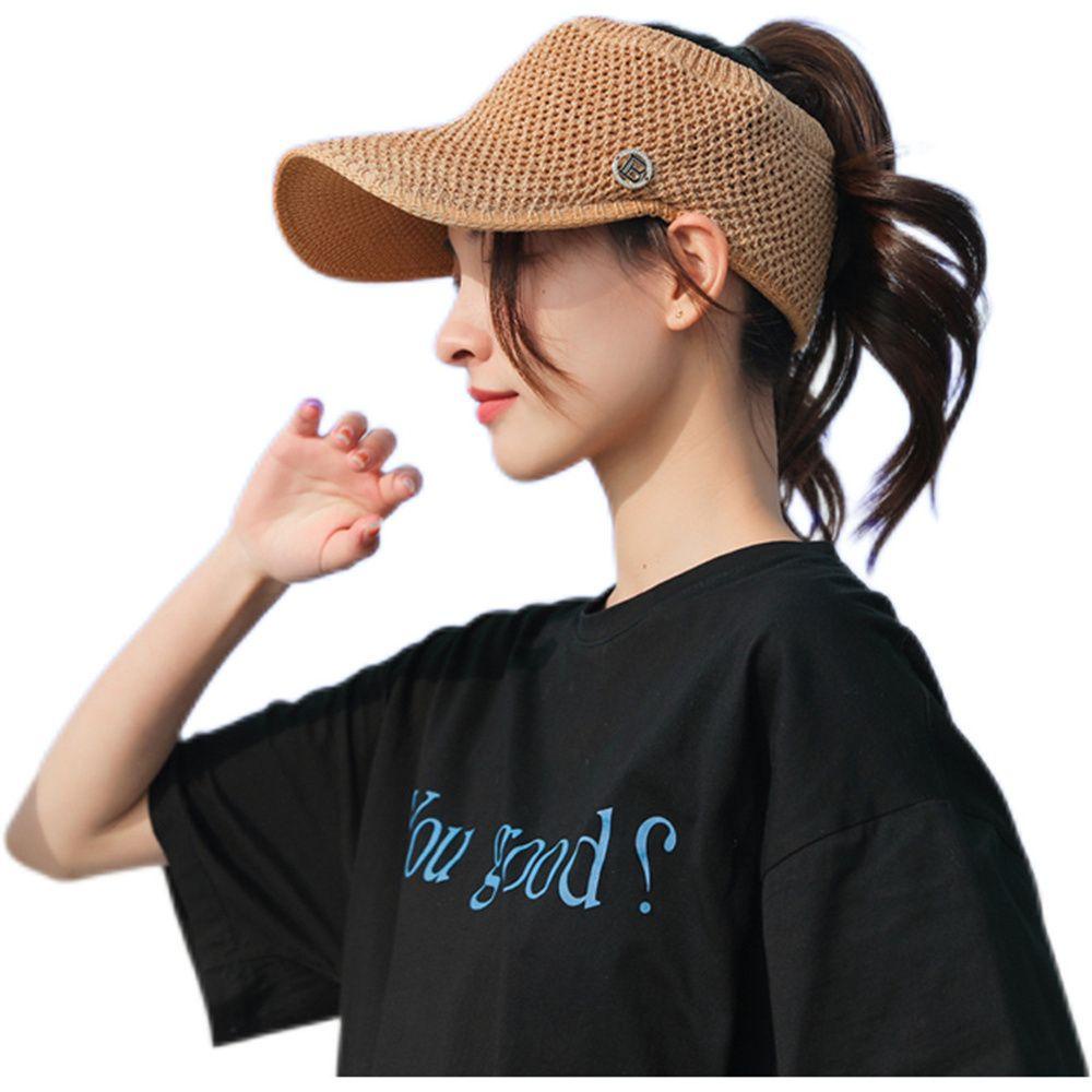 ☆Hoa Hồng☆ Mũ Lưỡi Trai Nửa Đầu Chống Nắng Tia UV Thời Trang Mùa Hè Cho Nữ