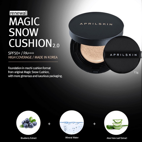 Phấn Nước April Skin Phấn Nước Che Phủ Tốt April Skin Magic Snow Cushion Galaxy Edition SPF50+/PA+++ 15g