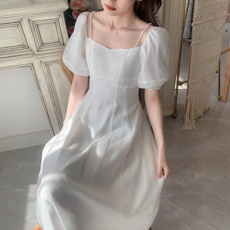 [HÀNG QCCC] - Váy voan ulzzang tiểu thư quai ngọc vintage - M27 - jannahouse