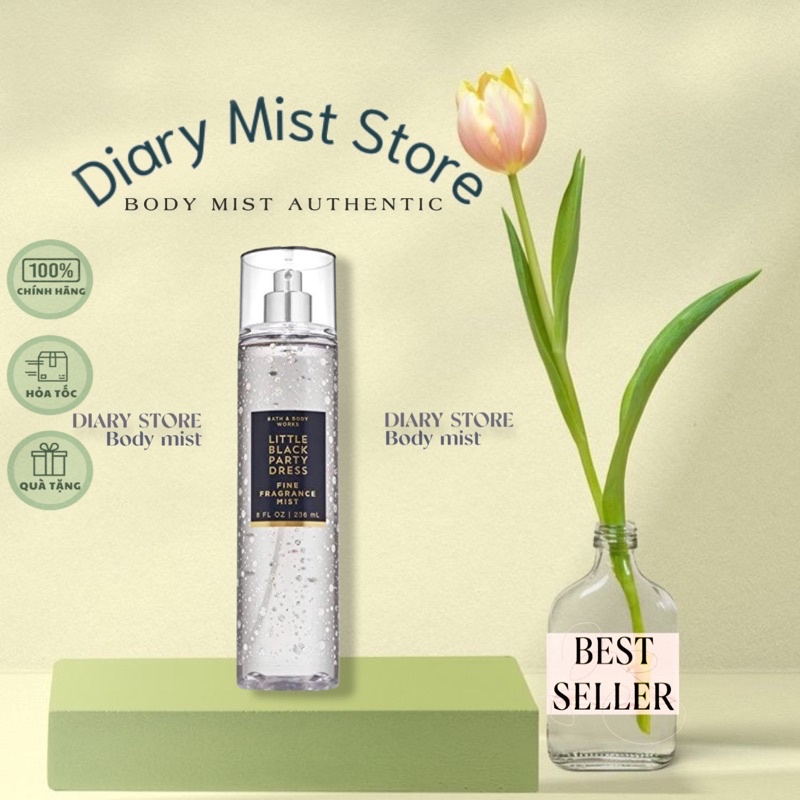𝐃𝐢𝐚𝐫𝐲𝐦𝐢𝐬𝐭.𝐬𝐭𝐨𝐫𝐞 Xịt thơm toàn thân  Bath & Body Works - Little Black Party Dress