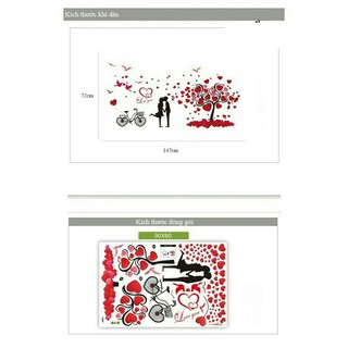 decal dán tường combo