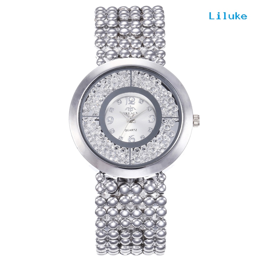 Đồng Hồ Quartz Chạy Kim Đính Đá Sang Trọng