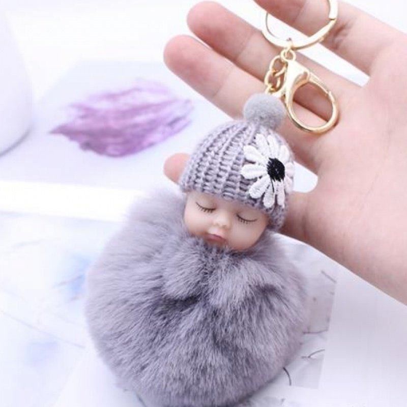 Móc khóa mặt hình búp bê đáng yêu