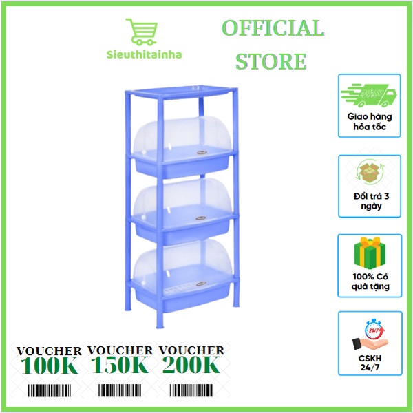 Kệ trạn úp chén bát có nắp đậy Việt Nhật, giá rẻ.Siêu Bền. 2 3 4 tầng - sieuthitainha