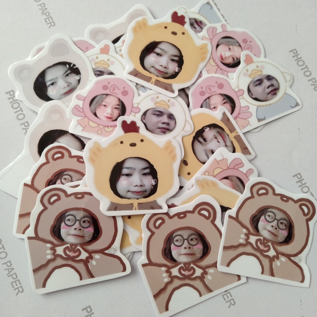 Sticker hay hình dán in hình theo yêu cầu  GIÁ 25k/1 set