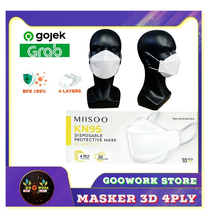 Evo 4Ply 3D Mask. Thương hiệu Miisoo. (Giá Mỗi Hộp) 10 Chiếc