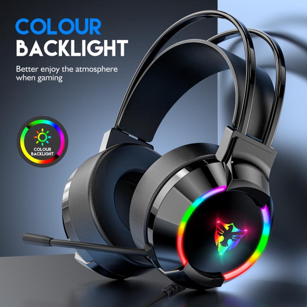 Tai nghe chụp tai gaming giả lập 7.1 G606 LED RGB full box cho máy tính pc laptop chơi game giải trí cổng USB