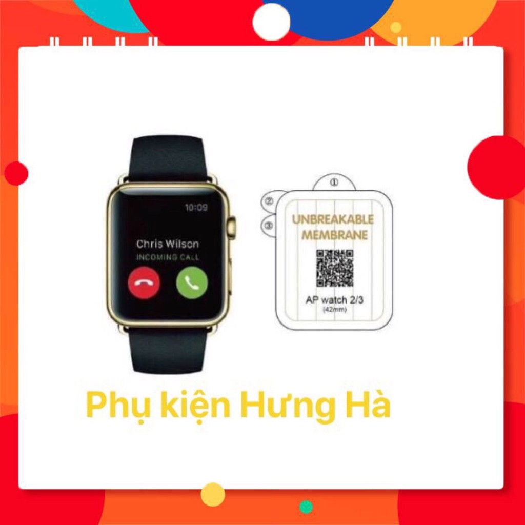 Miếng dán trong skin PPF tự phục hồi trầy xước cho Apple Watch size 38 40 42 44mm