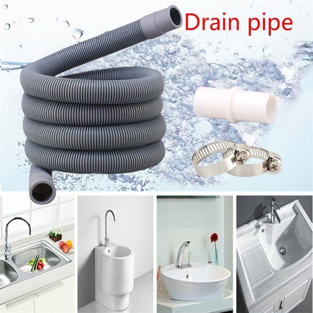 SJJL Ống thoát nước bằng nhựa có thể kéo dài 1/ 2/ 3m tiện dụng cho máy rửa chén