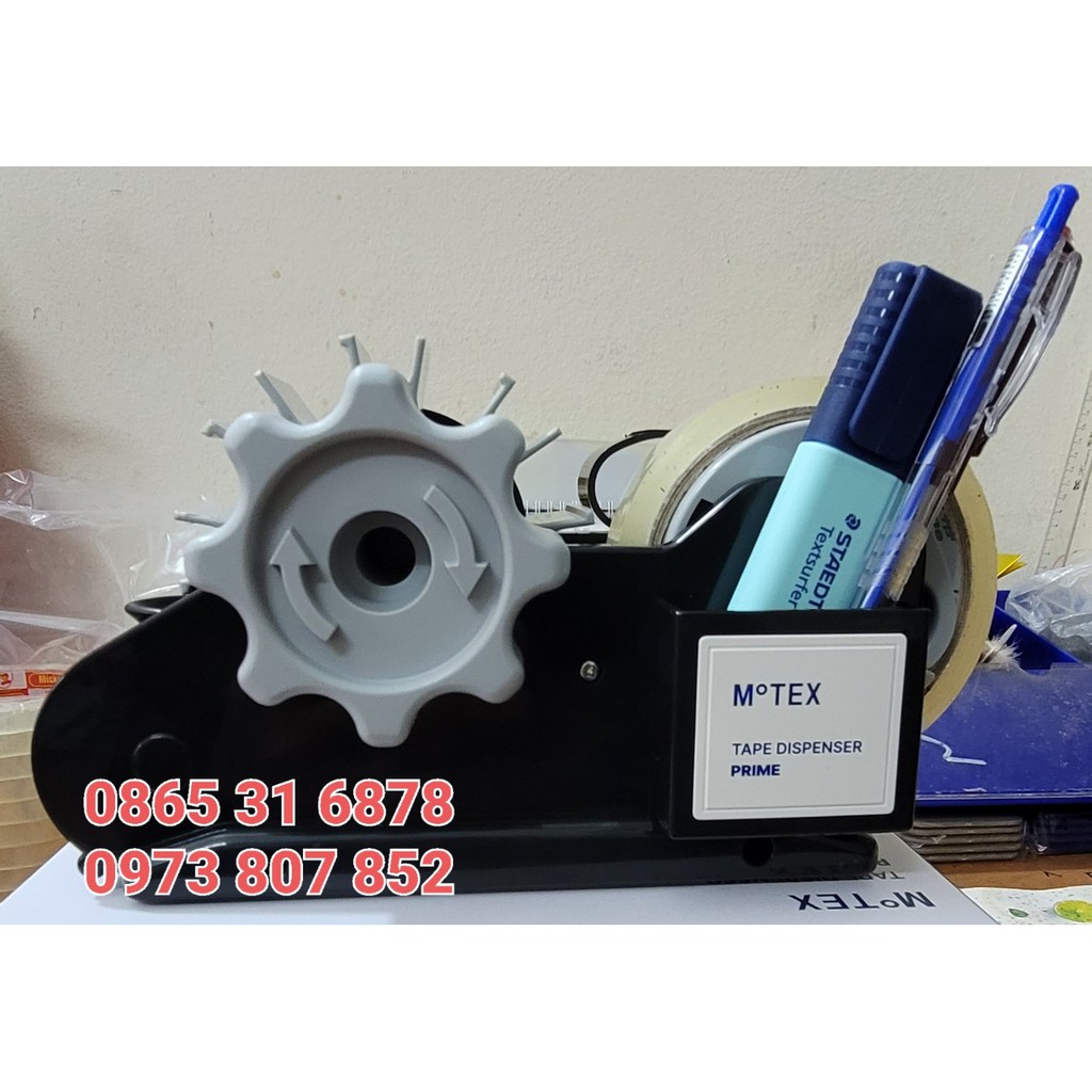 Cắt băng dính + cắm bút MOTEX MTX-03 Prime (Tặng 5 cuộn băng dính lõi rộng 1cm)