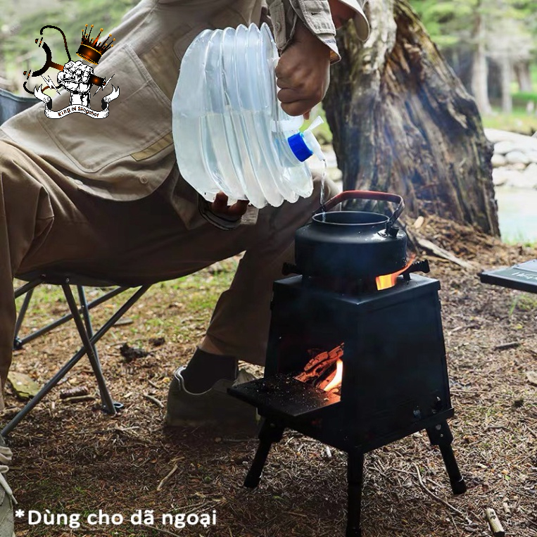Bình đựng nước cắm trại du lịch dã ngoại di động ngoài trời, có van khóa, có vòi nối dài tiện lợi - DCP9