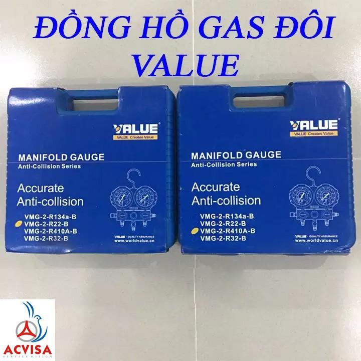 Đồng Hồ Gas Đôi VALUE Model VMG-2-R410A-B (Có Dây)