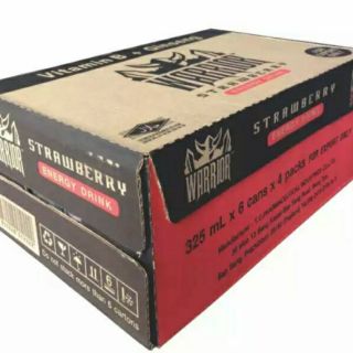 Thùng 24 lon nước tăng lực Warrior dâu Thái Lan