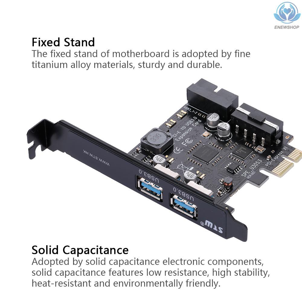 Card Chuyển Đổi Pci-e Sang Usb 3.0 2-port Pci-e Usb 3.0 5v 4 Pin