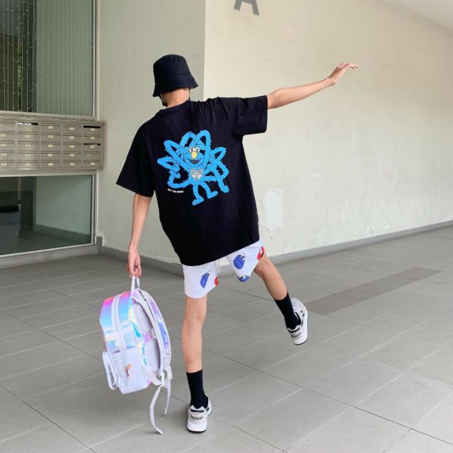 ÁO THUN TAY LỠ UNISEX CẶP ẾCH ELMO