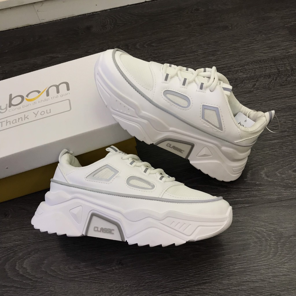 [Mã FAGREEN245 giảm 10% tối đa 30k đơn từ 99k] Giày Thể Thao Nữ giayBOM Đế Cao 5 cm Phản Quang B821 | BigBuy360 - bigbuy360.vn