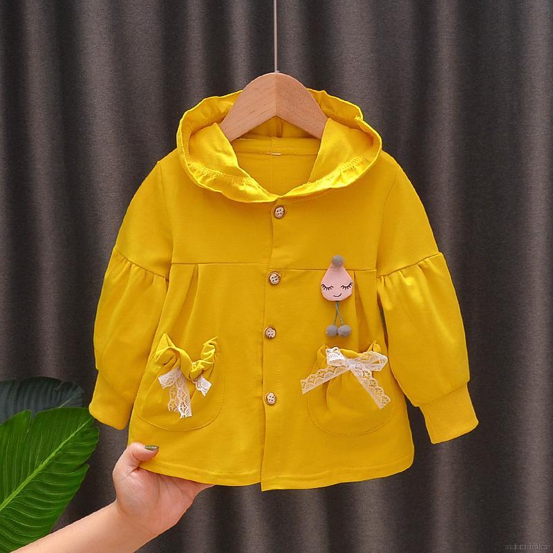Áo khoác cotton có khóa kéo kiểu dáng hoạt hình đáng yêu cho bé