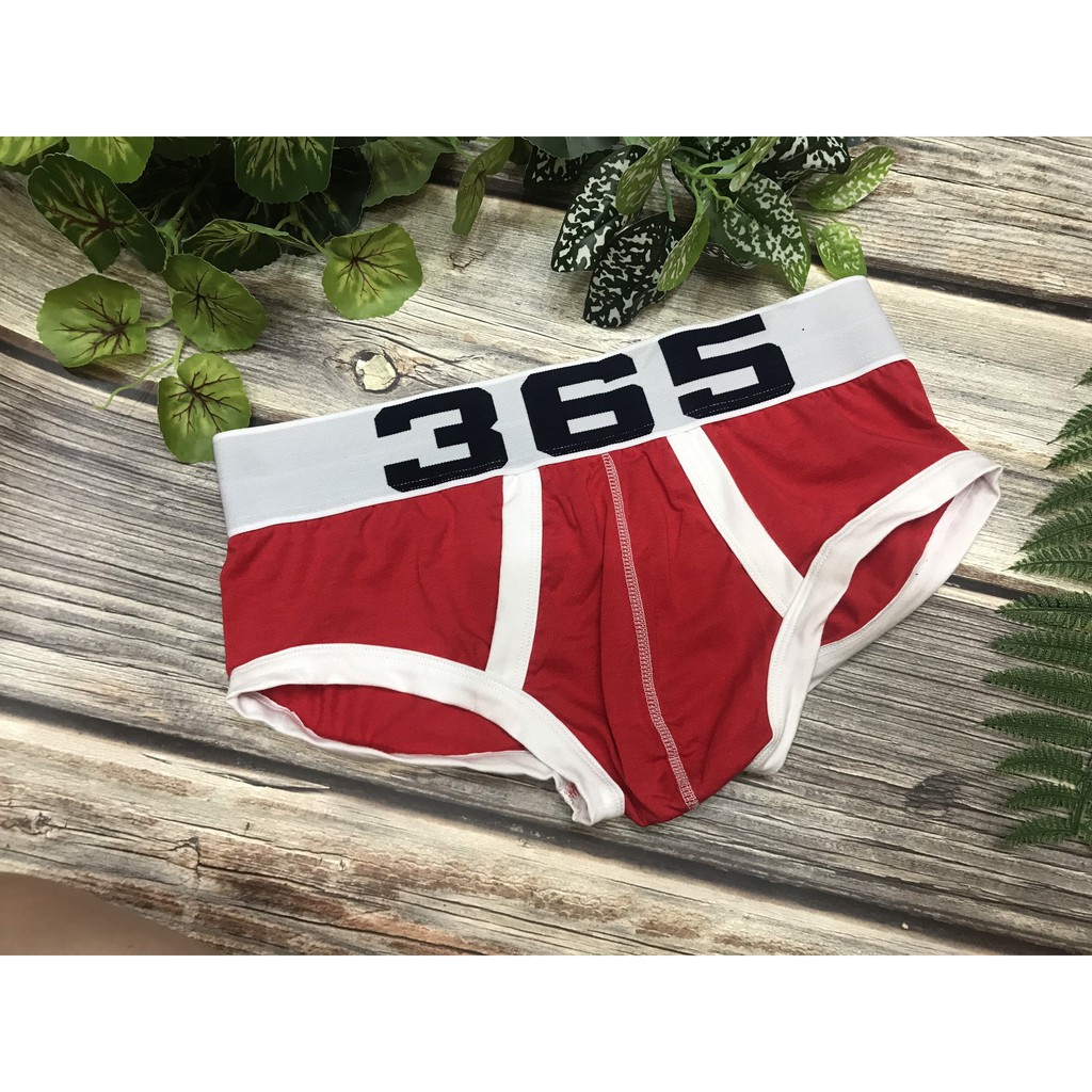 [free ship 50k + che tên đơn hàng] quần lót nam, quần lót tam giác thun cotton in số 365 (hình chụp tại shop)