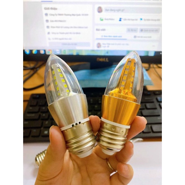 Bóng nến led ánh sáng vàng 5W DSY mới