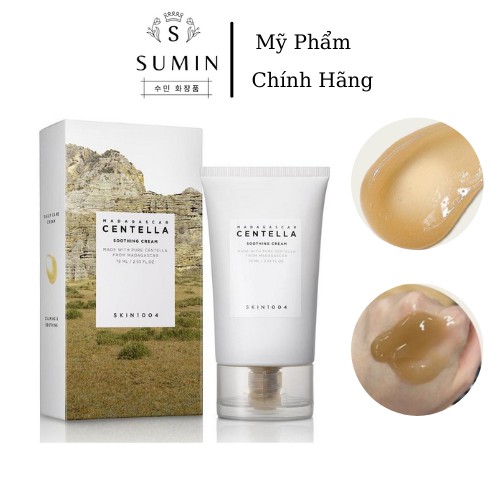 🍓ĐỦ BILL 🍓Kem Dưỡng Ẩm Dành Cho Da Mụn SKIN1004 Madagascar Centella Soothing Cream 75ml [Auth]