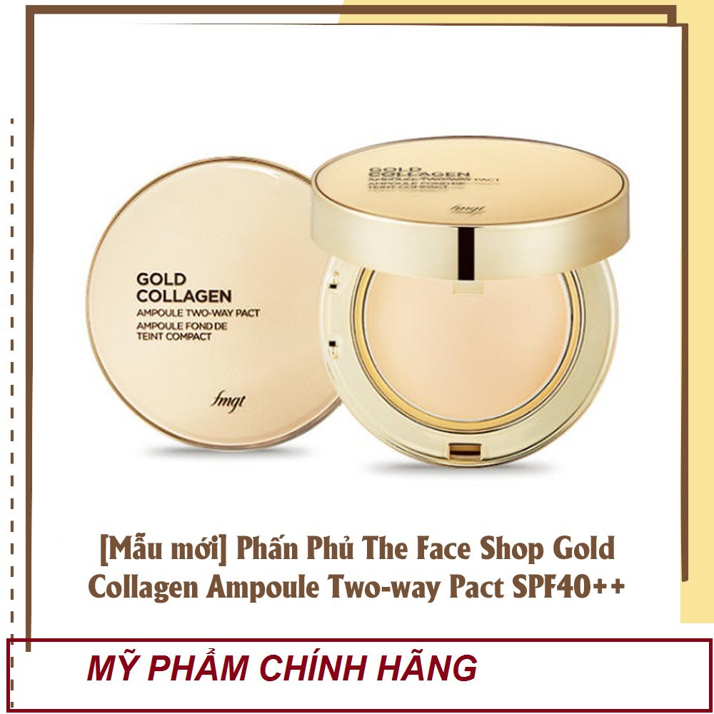 Phấn Phủ Nén Cao Cấp Làm Sáng Da Và Chống Lão Hoá Gold Collagen Ampoule Two-Way Pact SPF30/PA++ 9.5g