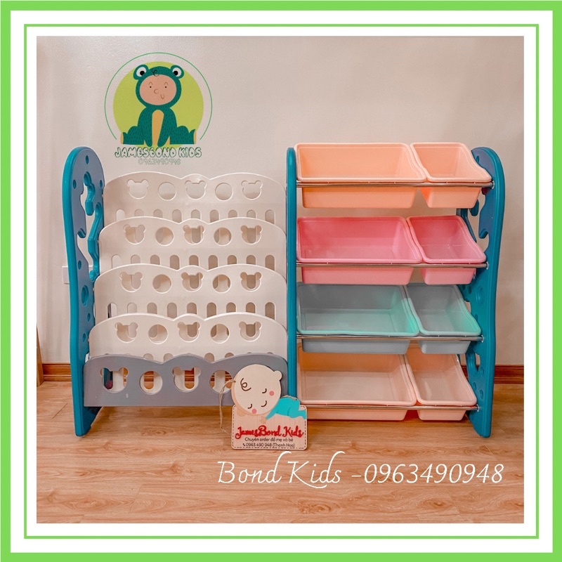 Giá sách (sẵn hàng) kệ đựng đồ chơi cho bé phiên bản to đựng nhiều đồ- Shop Bond Kids