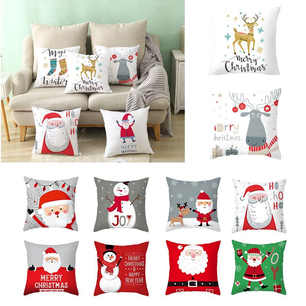 CONOPERY Vỏ Gối Sofa In Họa Tiết Giáng Sinh Dễ Thương