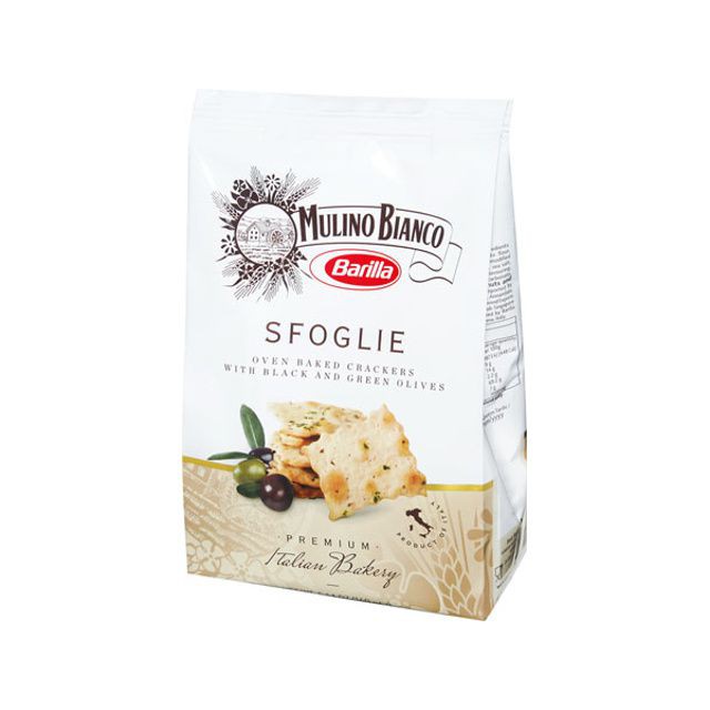 Bánh quy giòn Mulino Bianco Sfoglie vị olive hiệu Barilla gói 160g