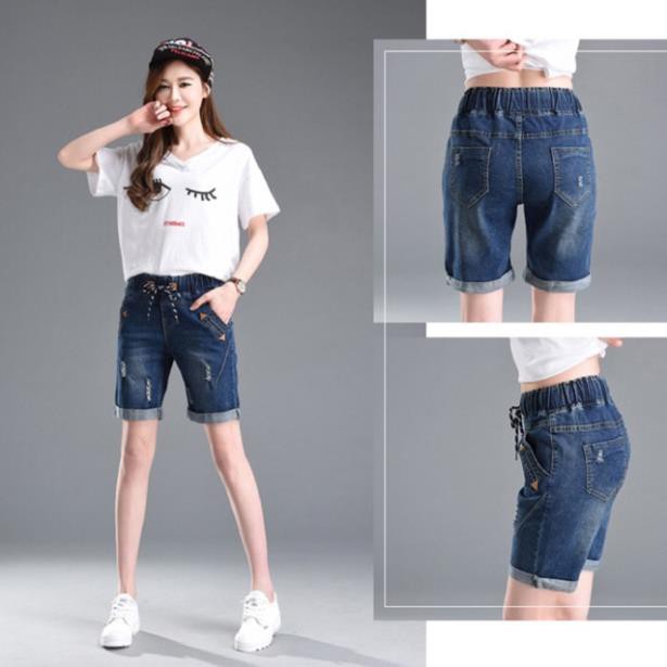 Quần short big size lưng thun ngang gối size đại 65-95kg ་